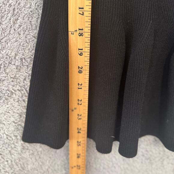 VERONICA BEARD Arago ribbed-knit peplum black top Size M - Picture 10 of 10